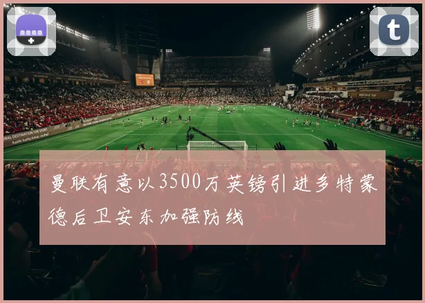 曼联有意以3500万英镑引进多特蒙德后卫安东加强防线